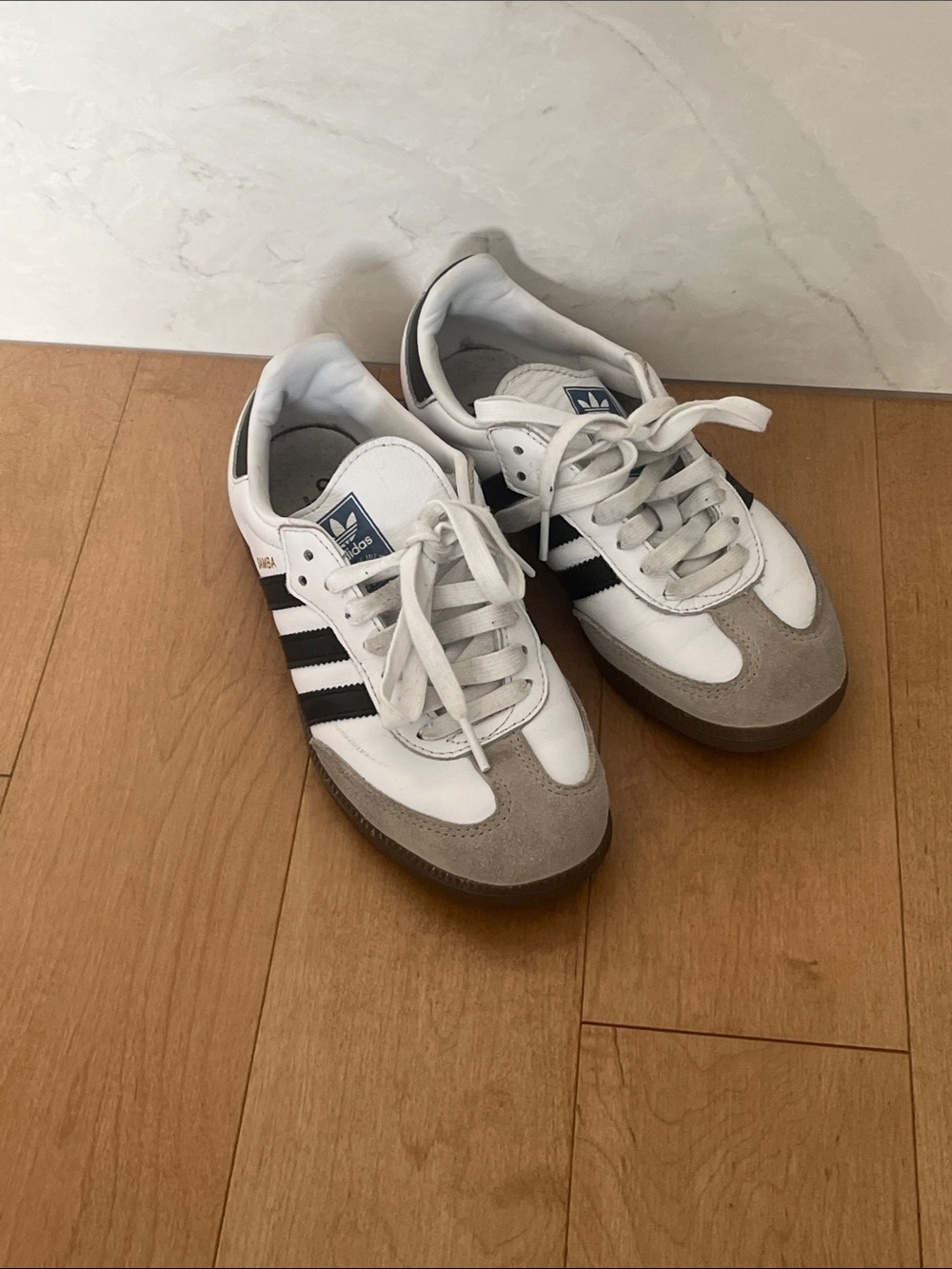 adidas Samba Sneakers in White, Black and Gray size 5US